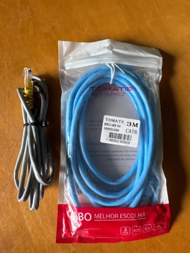 2 Cabos de Rede Patch Cord Montado 