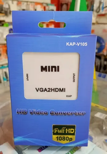 Conversor Mini VGA para HDMI com Áudio para Smart TV Monitor Full HD 1080p - Novo