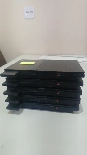 Lote 5 unidades ps2 slim e 10 unidades de controle.