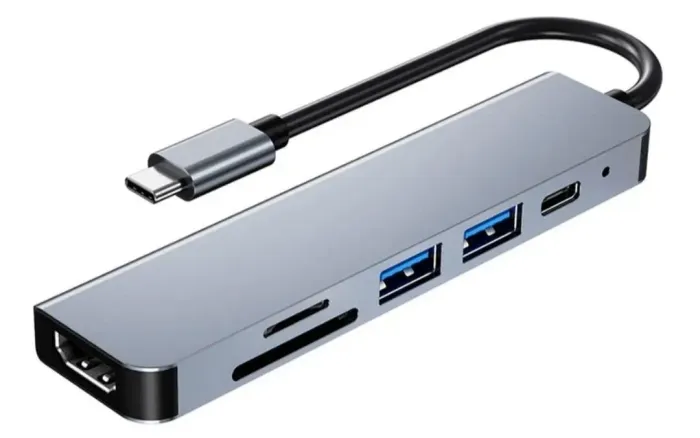 Hub Usb-c 6em1 Com Hdmi 4k Usb 3.0