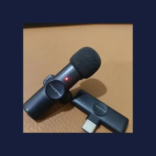 Microfone de lapela tipo C (buscar/enviar app no Marco, Pix)