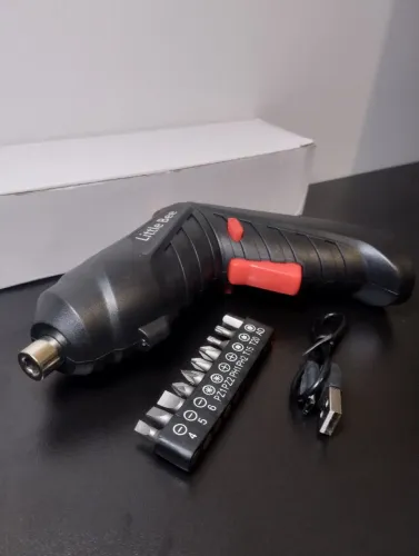Mini parafusadeira elétrica portátil + 10 bits