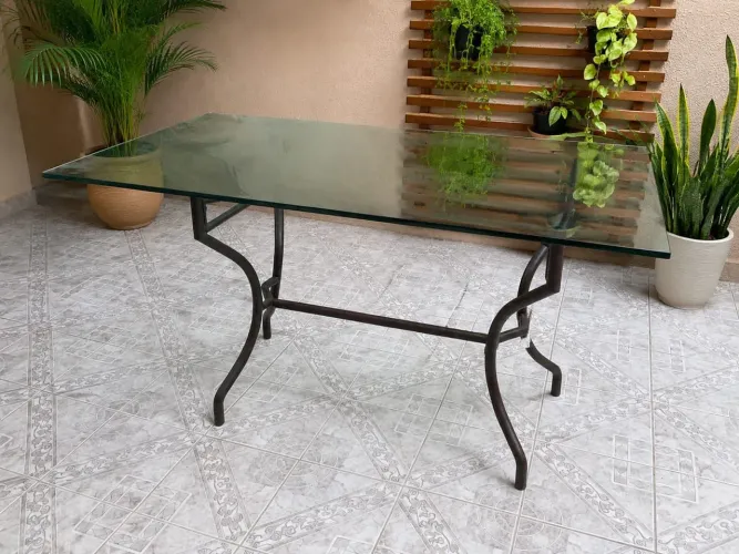 VIDRO TEMPERADO DE MESA  6 LUGARES 