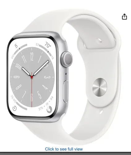 Apple Watch Series 8 45mm Alumínio Prata GPS - Impecável