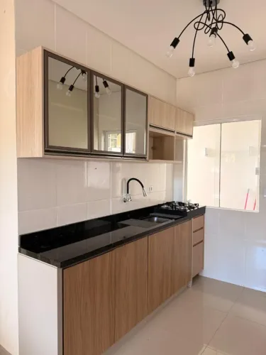 Cozinha planejada completa - armários + pedra + cooktop