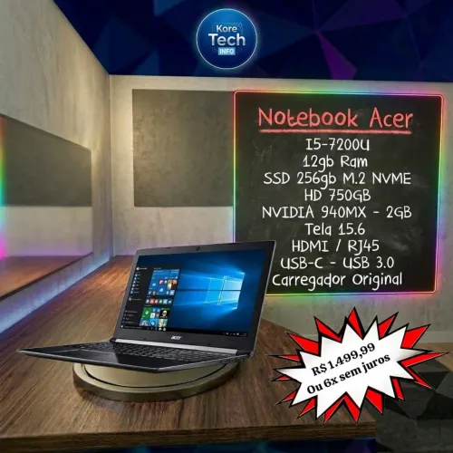 Notebook Acer top 