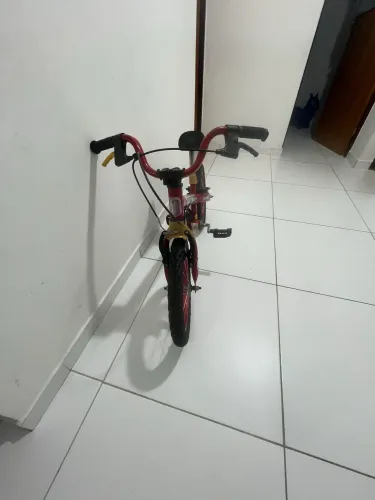 Bicicleta Infantil Aro 16 Com Rodinhas Menino Homem De Ferro - Nathor