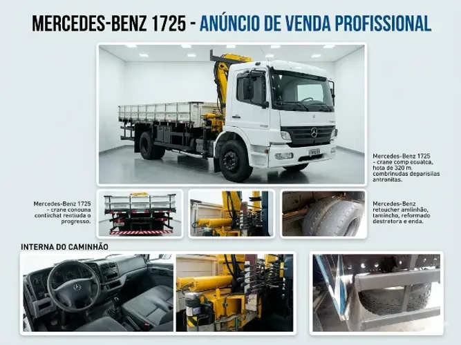 MB Atego 1725 Munck 12.500 | Carroceria Madeira | 2010/11