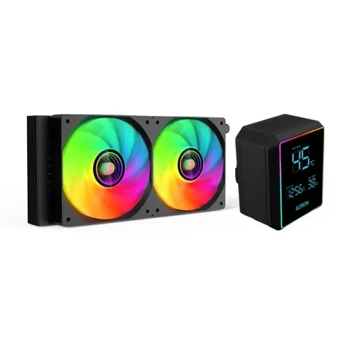 Water Cooler Aerion Aeris 240 Black, 240mm, Intel LGA1851 e AMD AM5 - WZetta