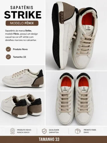 sapatênis strike fênix off-white 33
