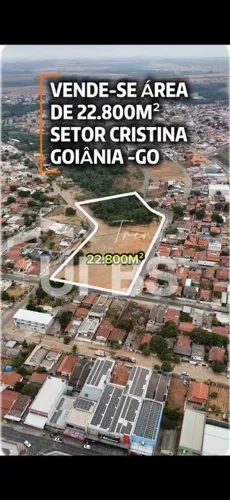 Área á venda de 22.778 m2 no setor Cristina em uma região em crescimento. Oportunidade par