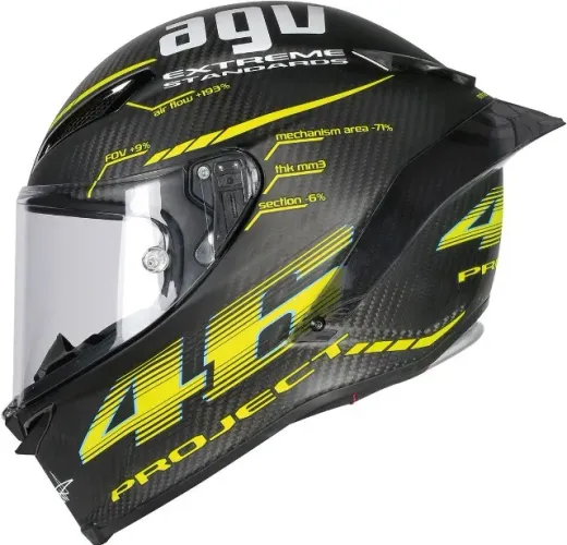 Capacete AGV Pista GP R Rossi Project 46 2.0 Carbon Matt (Novo)