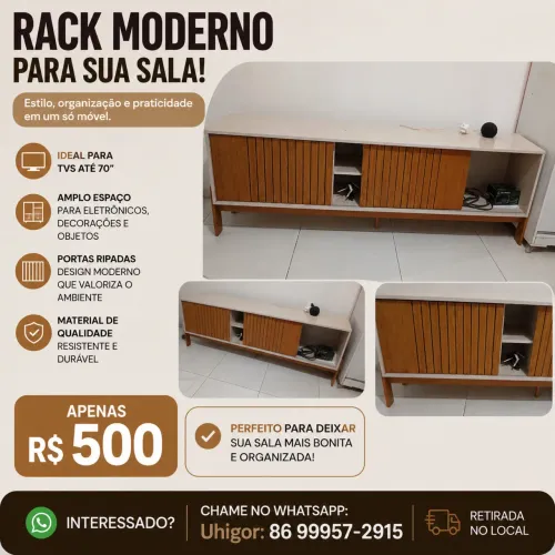 Rack para TV até 70? - Ripado Moderno 