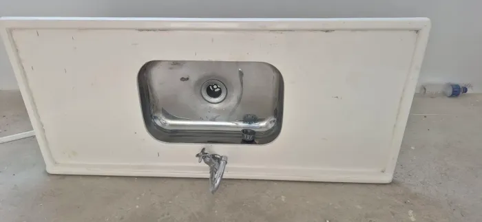 Pia Sintética com Cuba Inox 1.20