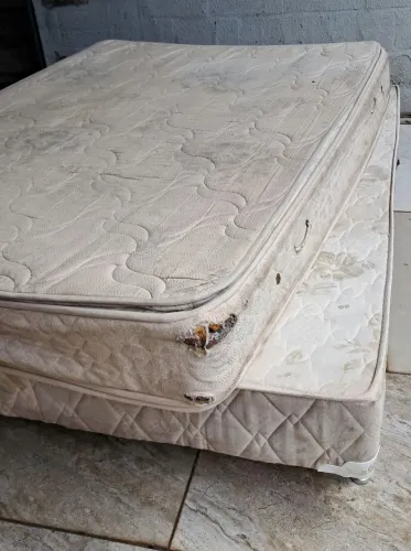 Cama box com colchao - Faço Entrega