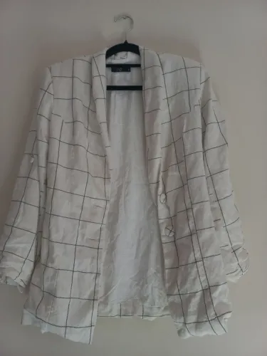 Blazer feminino em linho e viscose tamanho P