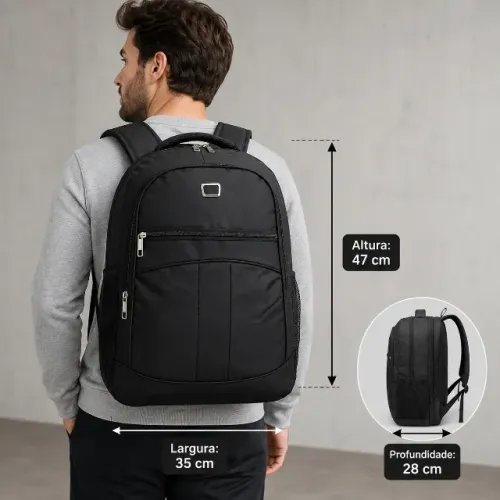 Bolsa preta grande nova lacrada entrega grátis