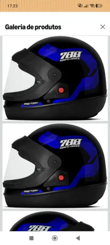 CAPACETE PRO TORK 788 SPORT MOTO ? R$ 120,00