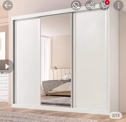 doação guarda roupa 3 portas com espelho