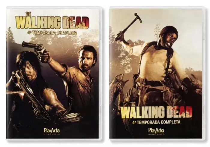 Box DVD Quarta Temporada completa The Walking Dead, 5 discos originais.