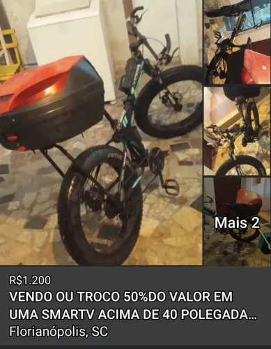 FAT BIKE DOBRÁVEL DUPLA SUSPENSÃO (ACEITO SMARTV 42P +$600 EM PIX)