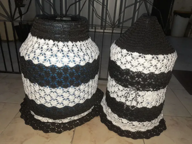 Crochê saia botijao e garrafão d'água 