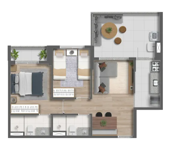 Apartamento à venda no Condomínio Sinfonia na Vila Mascote em São Paulo - SP