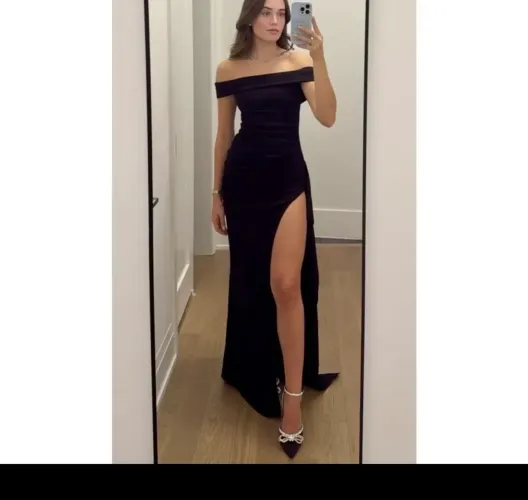 Vestido preto longo
