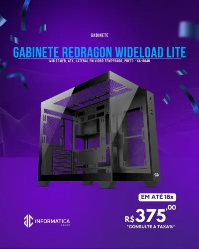 GABINETE REDRAGON WIDELOAD LITE