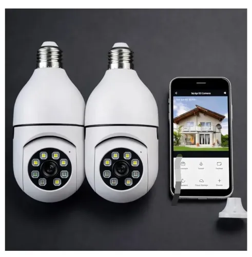 Câmera de Segurança OP lâmpada WIFI FULL HD 180p , visão noturno a e infravermelho.