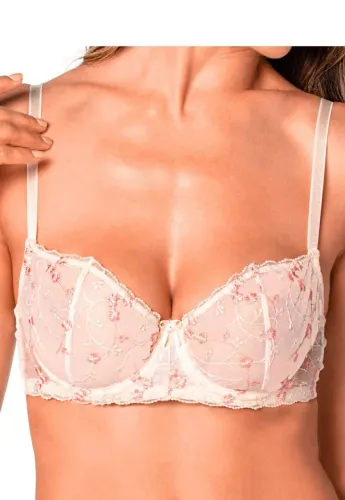 Sutiã Demillus Sweet em tule com transparência Tamanho 44
