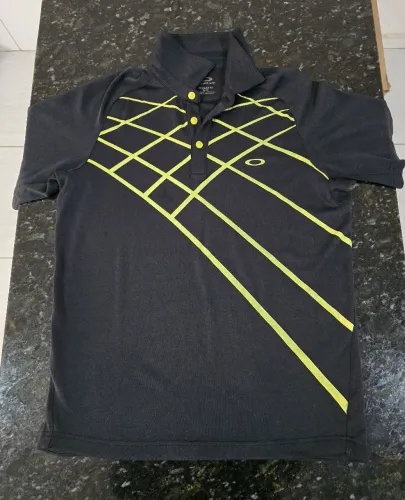 Camisa Polo Oakley - Pro Am Golf Preta - Tamanho P