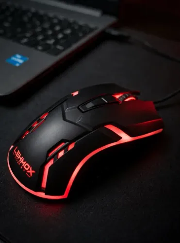 MOUSE GAMER LEHMOX HYPER G1 RGB 3 CORES - Troca de Cor Automática - Novo