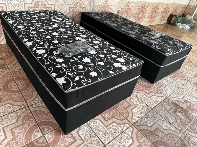 Oferta! Cama de Solteiro Completa - 20Cm de Colchão 