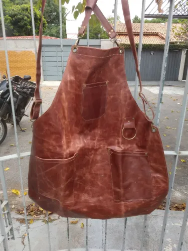 Avental de couro legítimo 