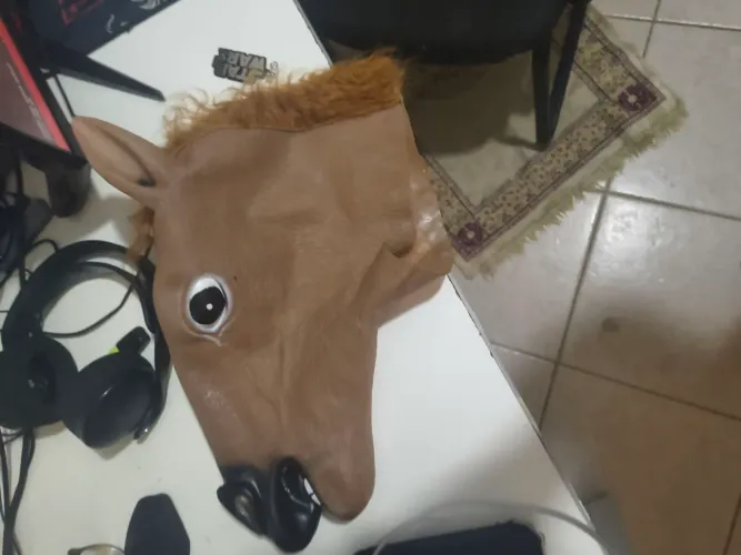 Máscara de Cabeça de Cavalo de Latex