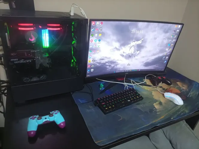 PC Gamer Completo Ryzen 7 5700X3D + RTX 5060 + Monitor 240Hz