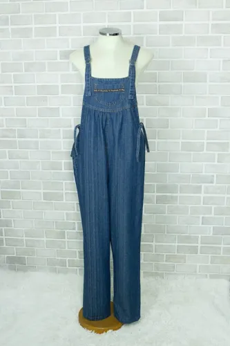 Macacão jeans gestante pandinha m