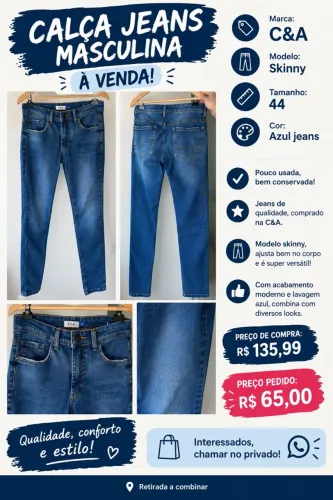 Calça jeans azul skinny (C&A)