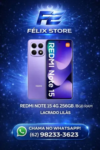 Xiaomi Redmi Note 15 256GB Novo Lacrado