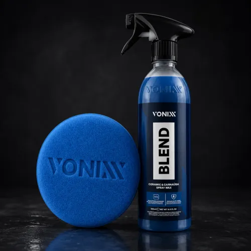 Cera Automotiva de Carnaúba Blend Spray 500ml + Espuma Redonda Pre Soft Vonixx Poliéster