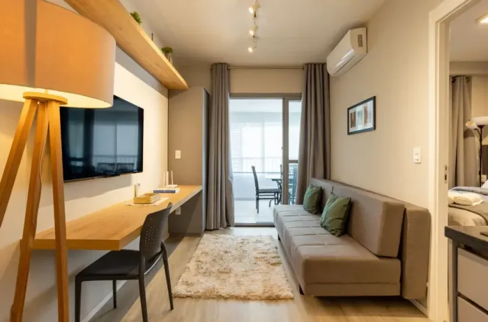 Apartamento mobiliado para locação no Brooklin Conforto, Lazer e Praticidade.