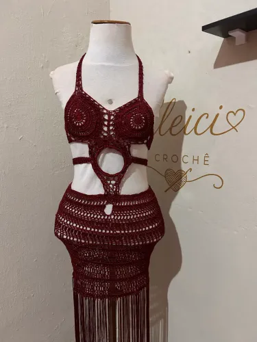 Vestido em crochê