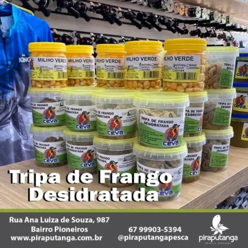 Tripa de Frango Desidratada Rio Pesqueiro Lagoa Pesca Curimba Piraputanga Piau Mandi Pacu