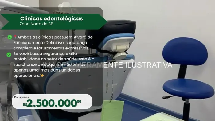 Clínicas odontológicas localizadas na zona norte de São Paulo  SP
