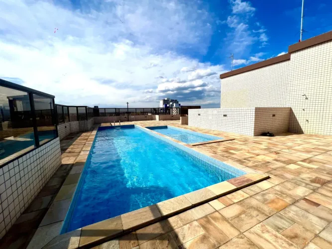 Apartamento à venda no Caiçara, Praia Grande-SP: 2 dormitórios, frente mar, lazer completo