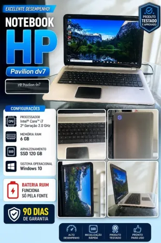 NOTEBOOK HP INTEL CORE I7 2º