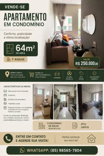 Vendo apartamento em condomínio