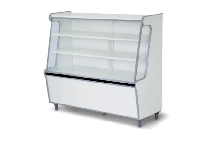 Balcão Vitrine Expositor - Com Vidro - 1,20 - Branco - Artlux