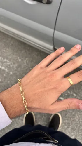 Pulseira de Ouro 18k Baguete 21cm 5.54g Relojoaria Champion com Certificado de Ouro 18k